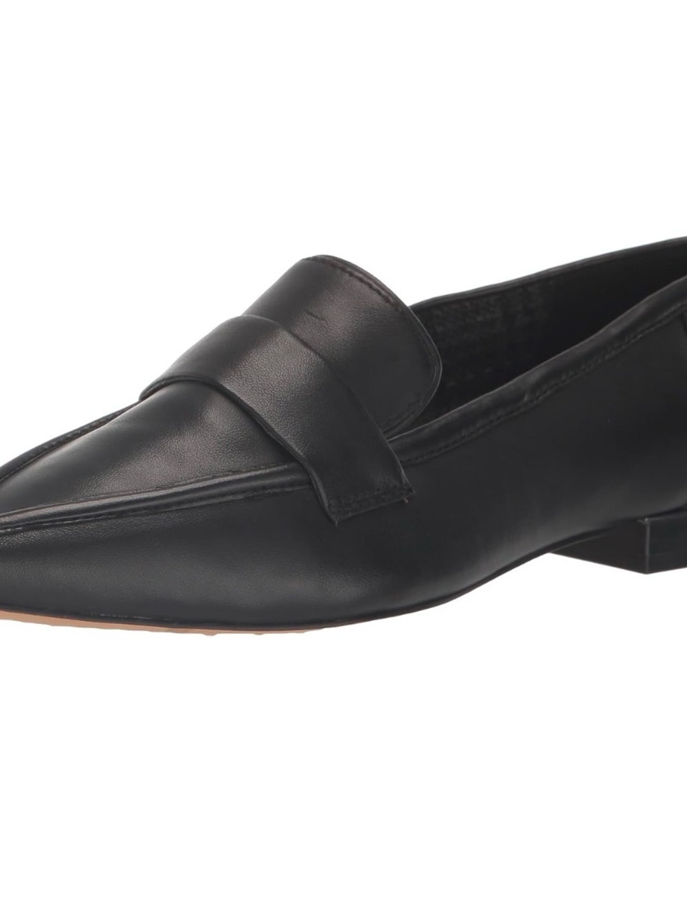 Vince Camuto 100% Leather Black Pointed Penny Loafers